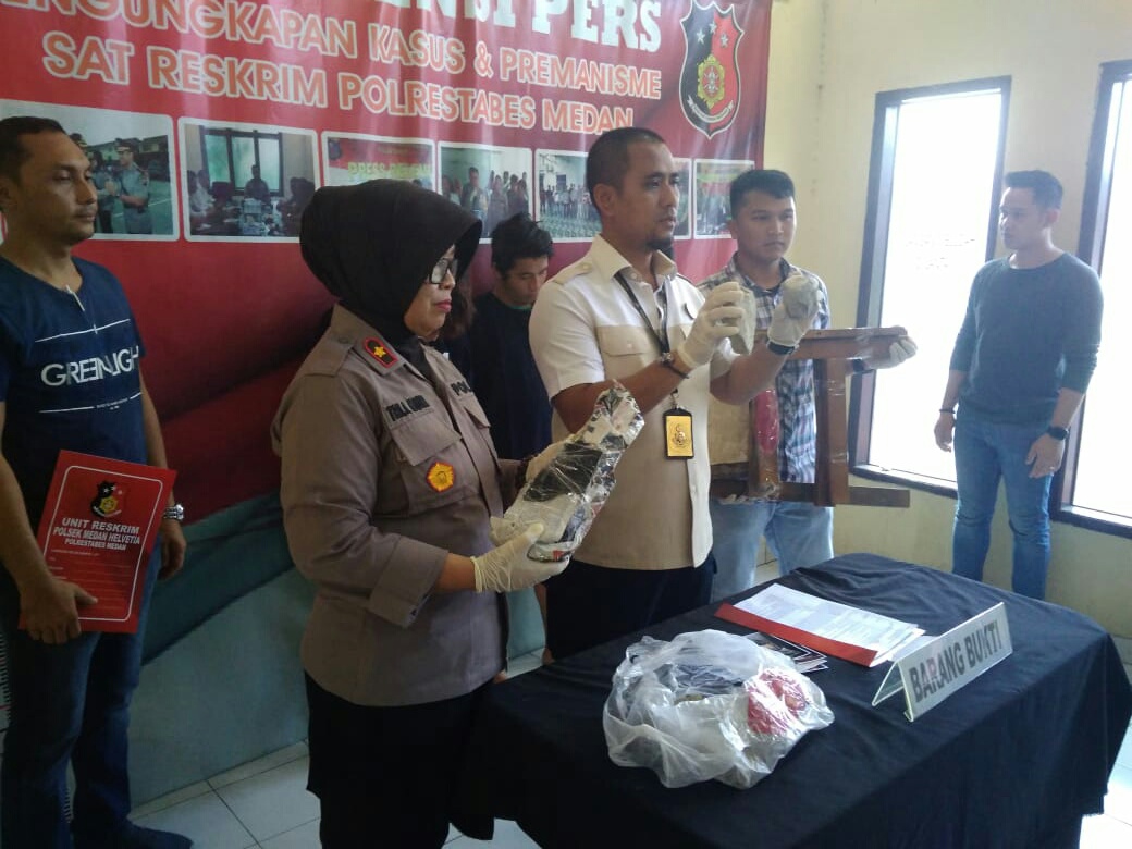 Petugas Gabungan Polrestabes Medan dan Polsek Helvetia Ringkus 3 Kawanan Genk Motor 