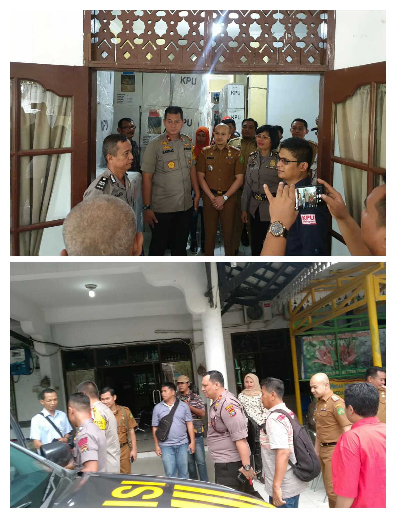 Kapolsek Medan Baru Dampingi Wakapolda Sumut Cek Rekapitulasi Penghitungan Suara Tingkat PPK