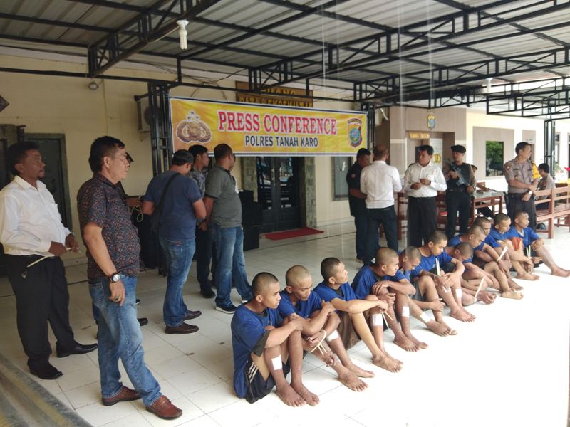 Polres Tanah Karo Ungkap 4 Laporan Kasus Curanmor, 8 Tersangka dan 2 Penadah Diamankan