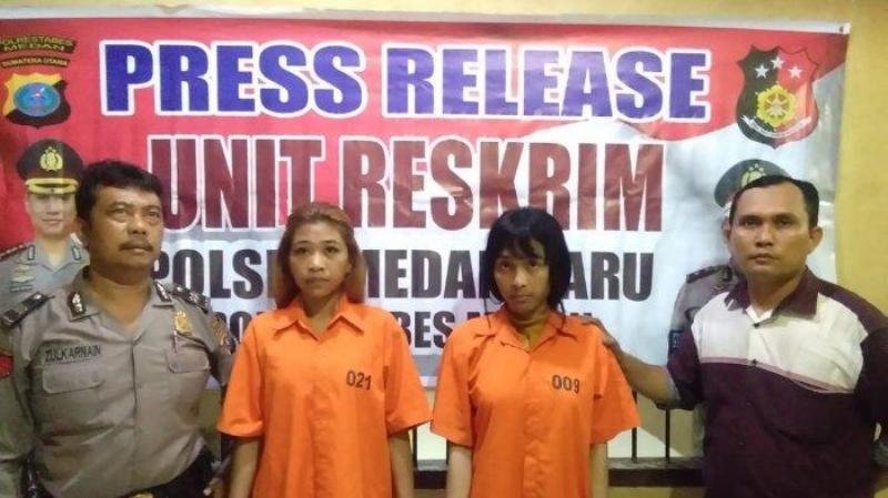 Pegasus Medan Baru Bekuk Wanita dan Waria Pelaku Curanmor