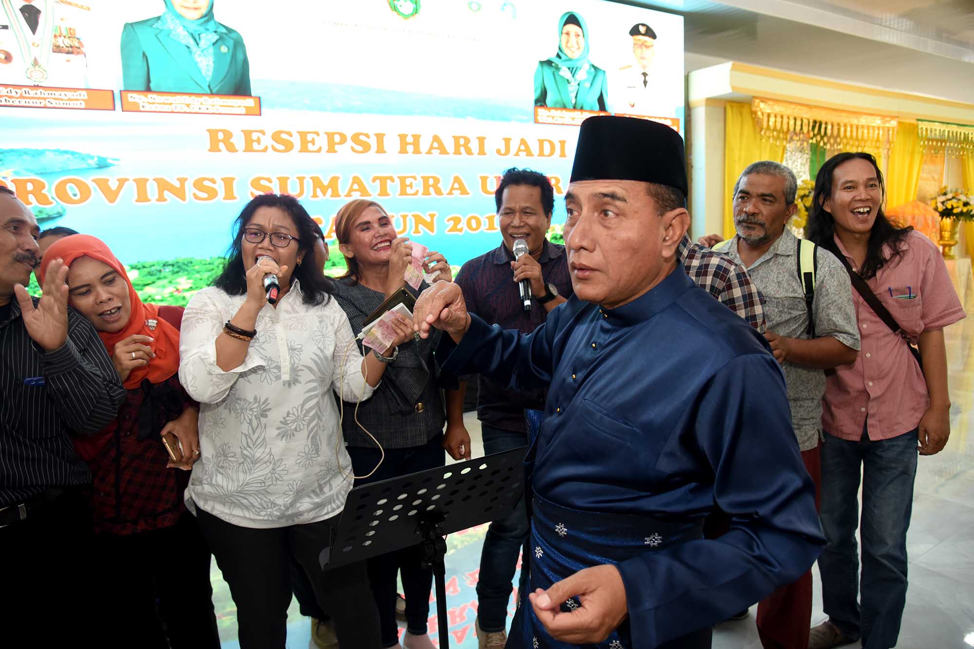 Resepsi Hari Jadi ke 71 Provinsi Sumut Meriah,  Ragam Penampilan Hingga Wartawan Turut Menghibur
