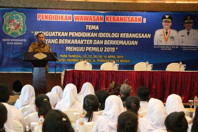 Pemko Medan Berikan Pendidikan Wawasan Kebangsaan Kepada Para Pelajar