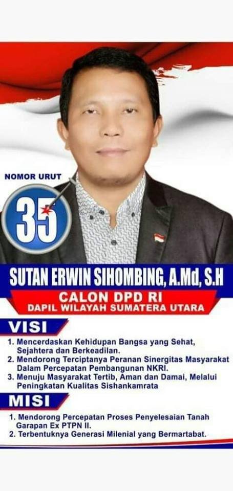 Relawan 35 Kamtibmas Siap Hantarkan Sutan Erwin Sihombing ke Senayan, Terima Kasih Kepada Masyarakat Atas Dukungannya