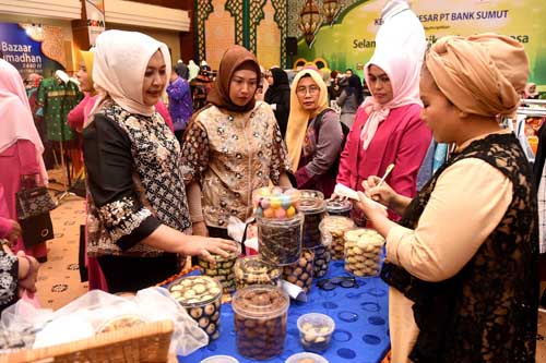 Bazar Ramadhan Bank Sumut, Ketua TP PKK SumutHarap Kegiatan Terus Berlanjut