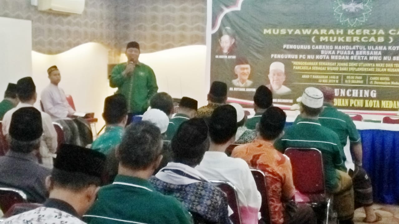 Buka Mukercab PCNU Medan,  Adlin Damanik : Kader NU Jangan Mau Lagi Seperti 