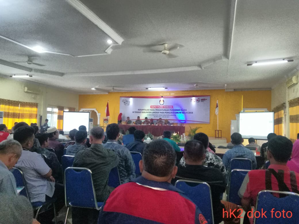 KPU Langkat Rapat Pleno Terbuka Rekapitulasi