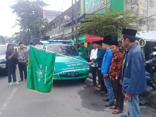Adlin Damanik Lepas Konvoi Damai Kebangsaan NU Medan