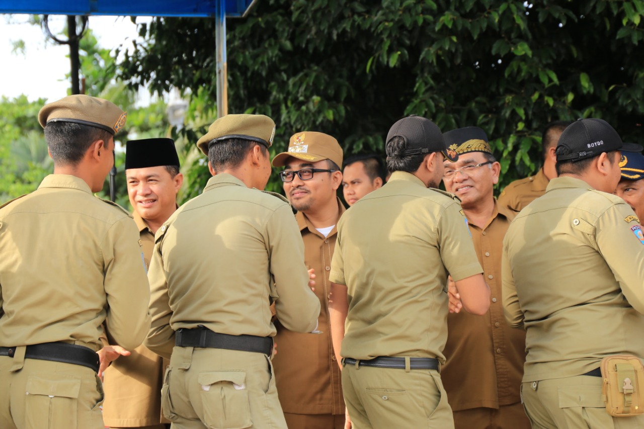 Apel Perdana Pasca Lebaran, Hadir 96% persen,  4% ASN Cuti dan Sakit