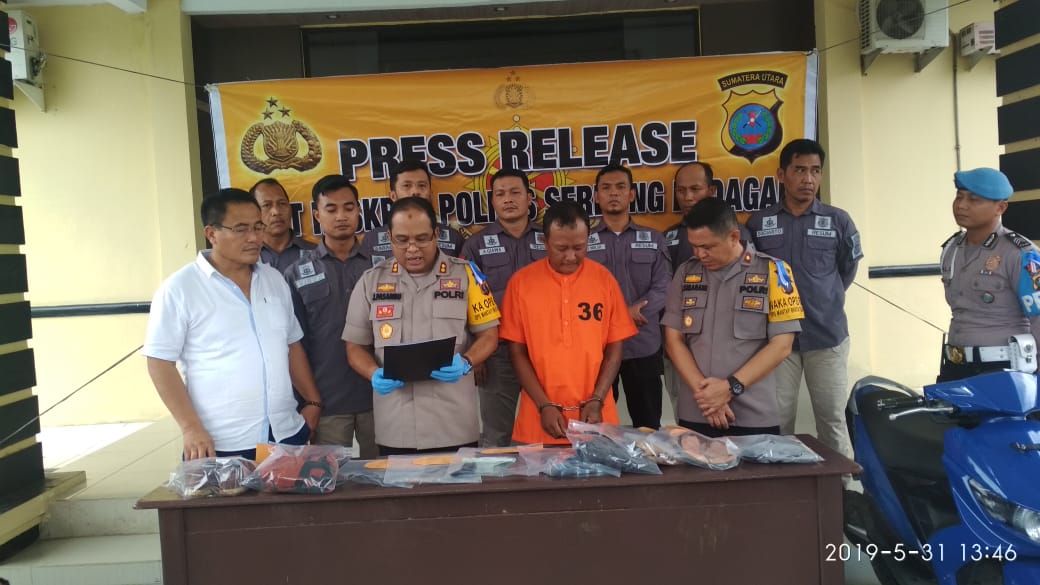 Kurang dari 30 Jam, Polres Sergai Berhasil Ungkap Pelaku Pembunuhan di Perkebunan PTPN III Sarang Ginting