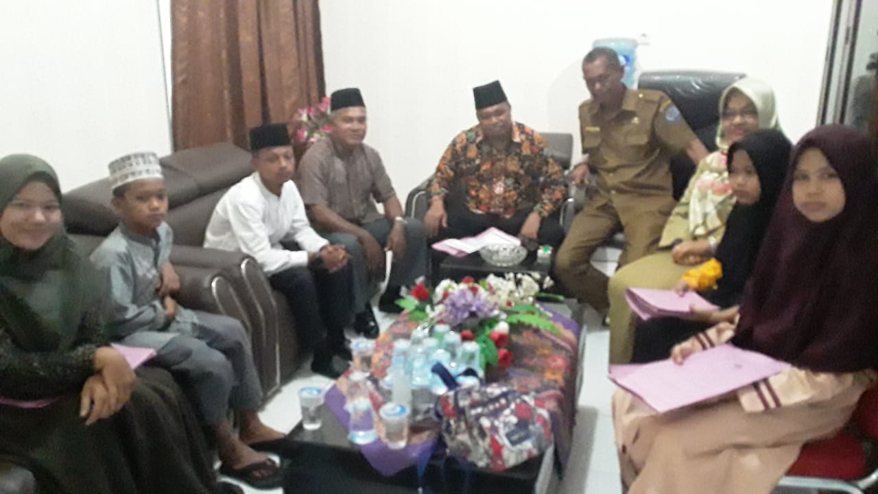 Kadis Pendidikan Labuhanbatu Sambut Siswa pemenang Pentas PAI,Ini Nama-Namanya