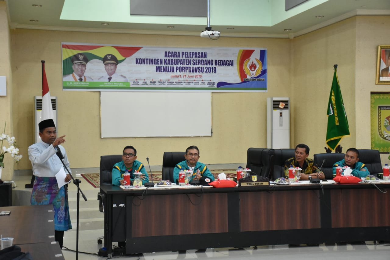 Wabup Sergai, Darma Wijaya Lepas 96 Atlit Menuju Porprovsu