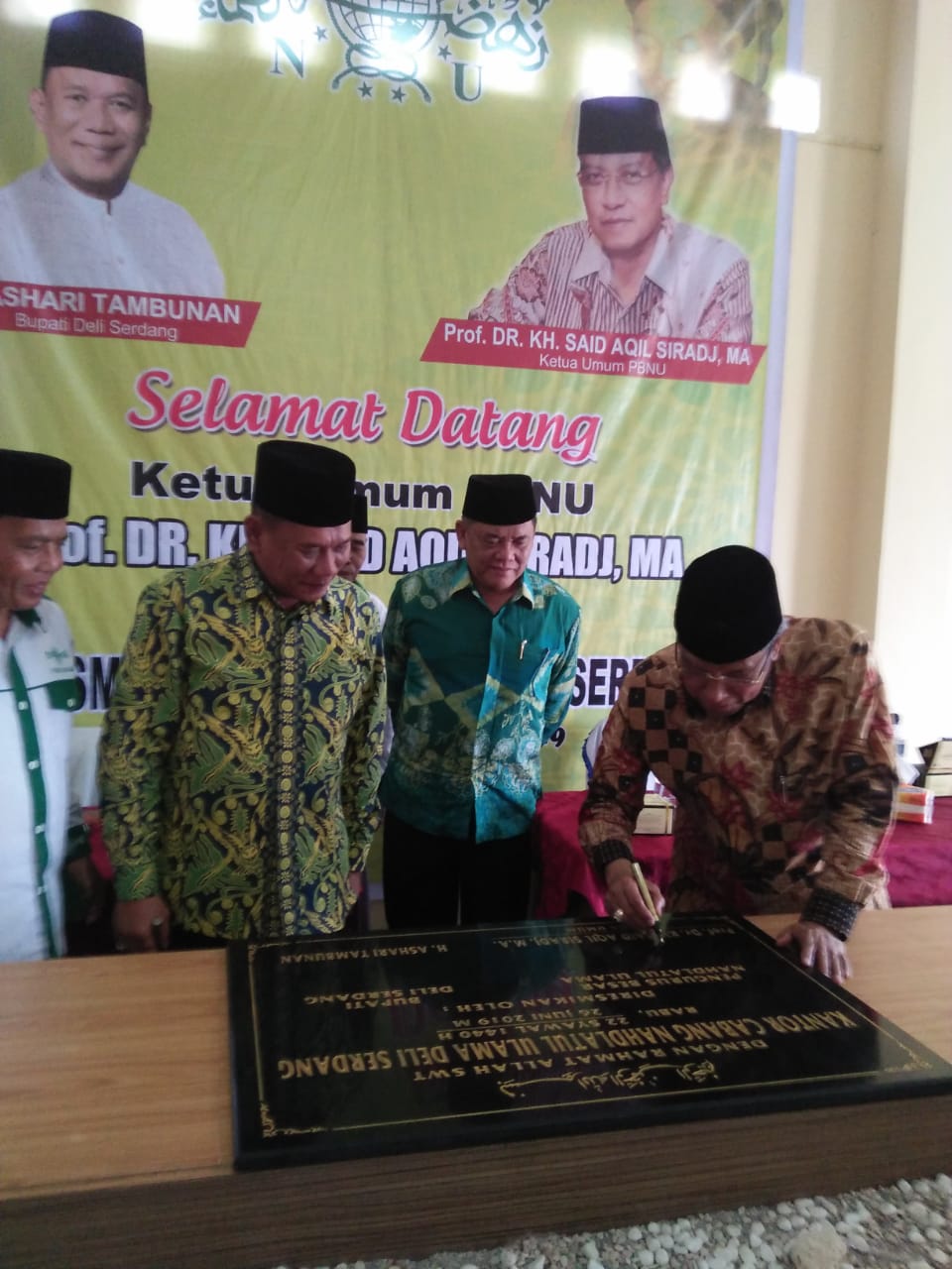 Ketua PBNU Resmikan Kantor NU Deliserdang, Said Aqil : Harus Diisi Dengan Kegiatan Keagamaan