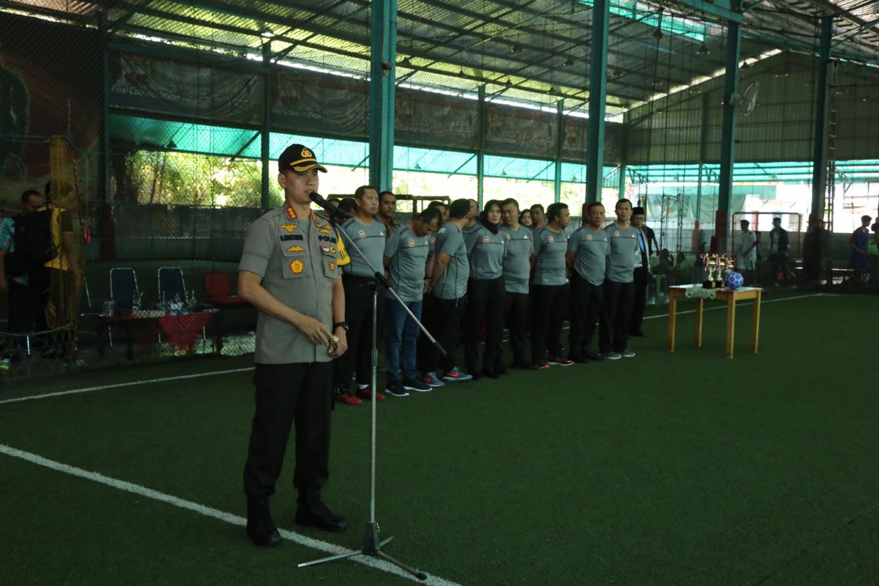 Kapolrestabes Medan Buka Turnamen Futsal Dalam HUT Bhayangkara Ke 73 Tahun 2019