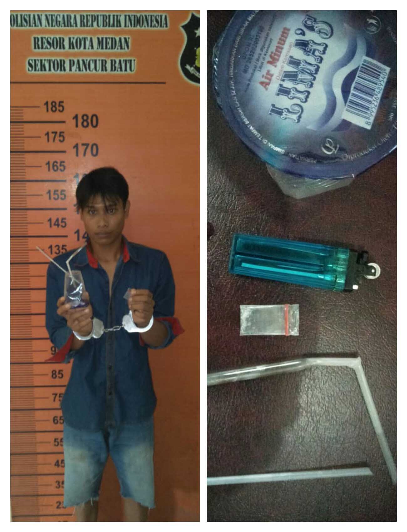 Asik Sedot Shabu, Pria Pengangguran Diciduk Pegasus Pancur Batu