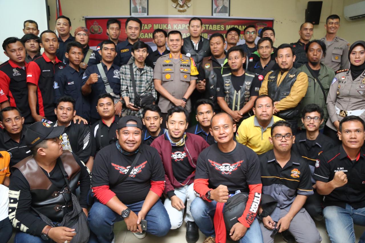 Kapolrestabes Medan Ajak Club Motor Menjadi Plopor Bagian Tertib Berlalulintas