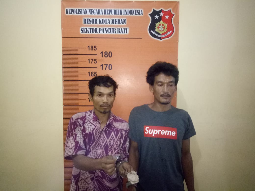 Pegasus Polsek Pancur Batu Amankan Dua Pria Pemilik Narkotika