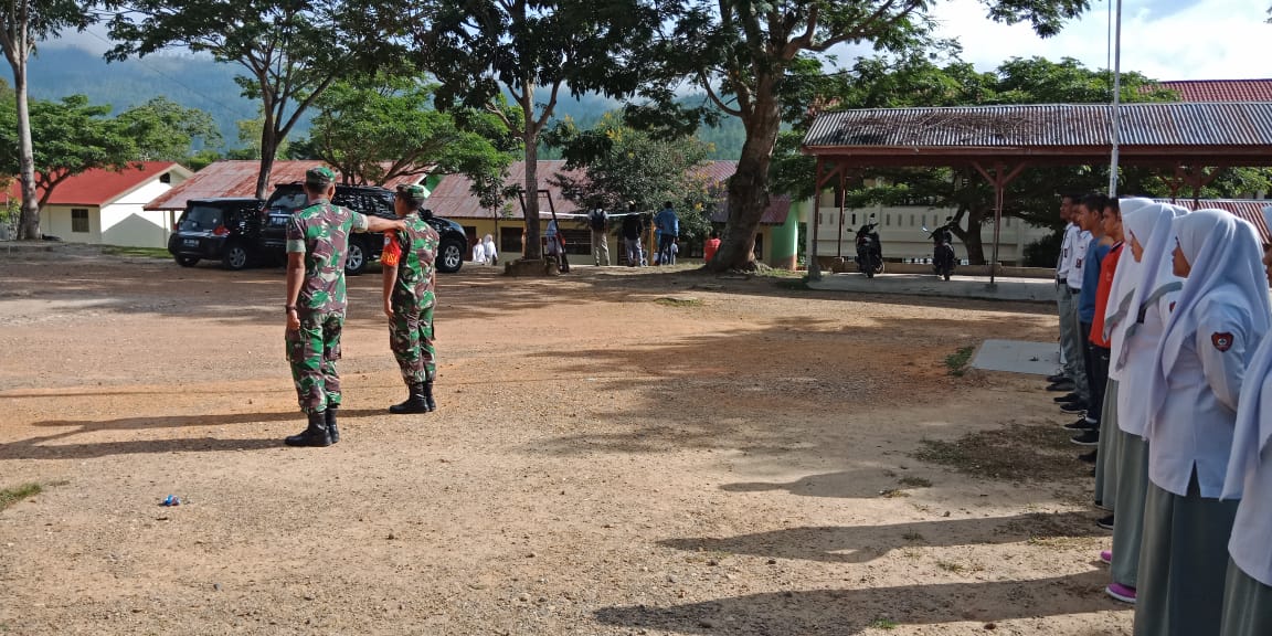 Kodim 0113 Tanamkan Wasbang pada Siswa Baru