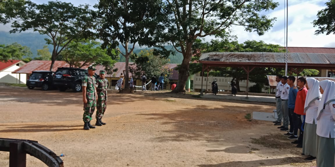 Kodim 0113 Gayo Lues Tanamkan Wawasan Kebangsaan dan PBB Untuk Siswa Baru