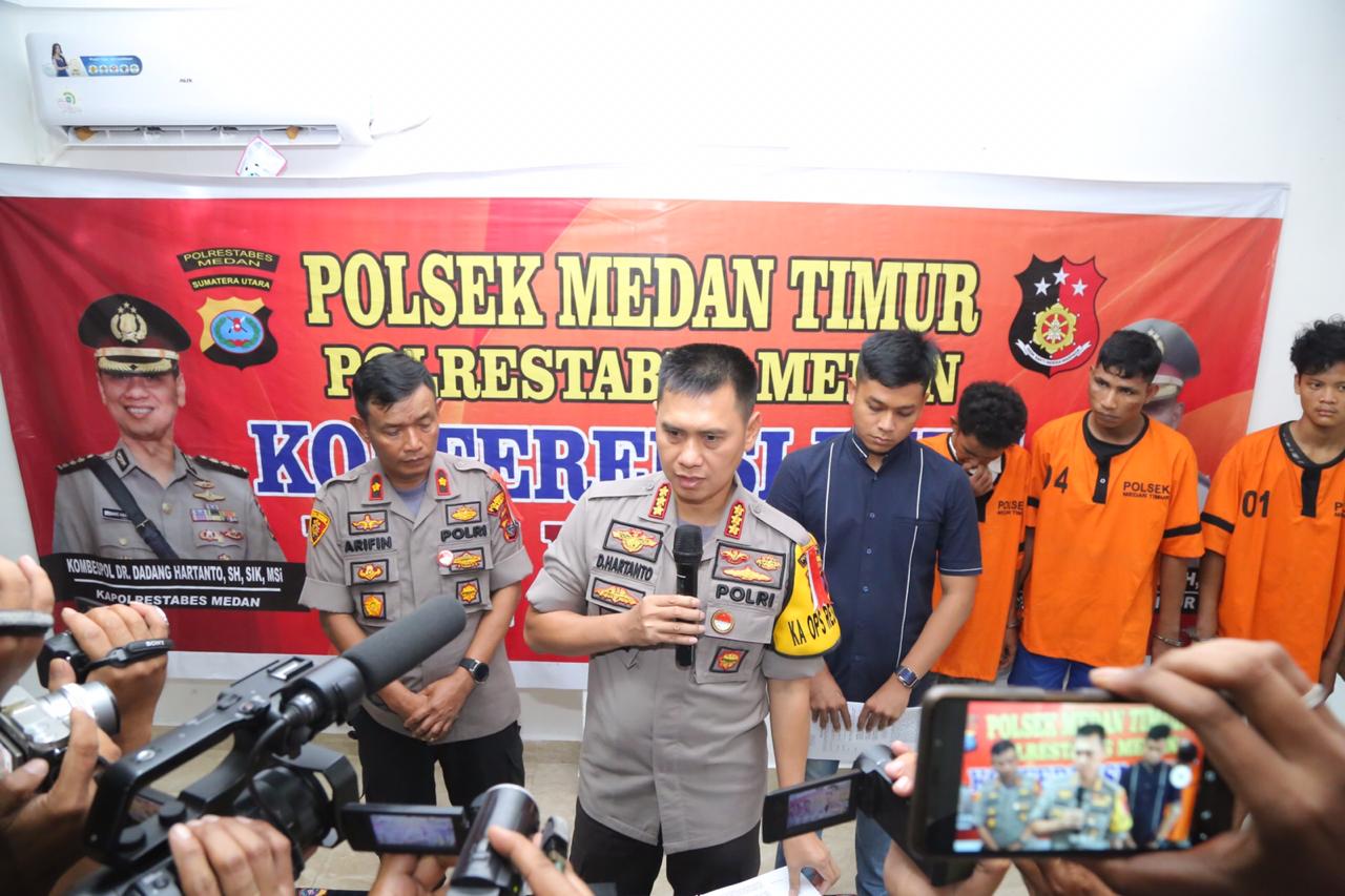 3 Kompoltan Begal Sadis dan Pelaku Curanmor Diringkus Pegasus Medan Timur