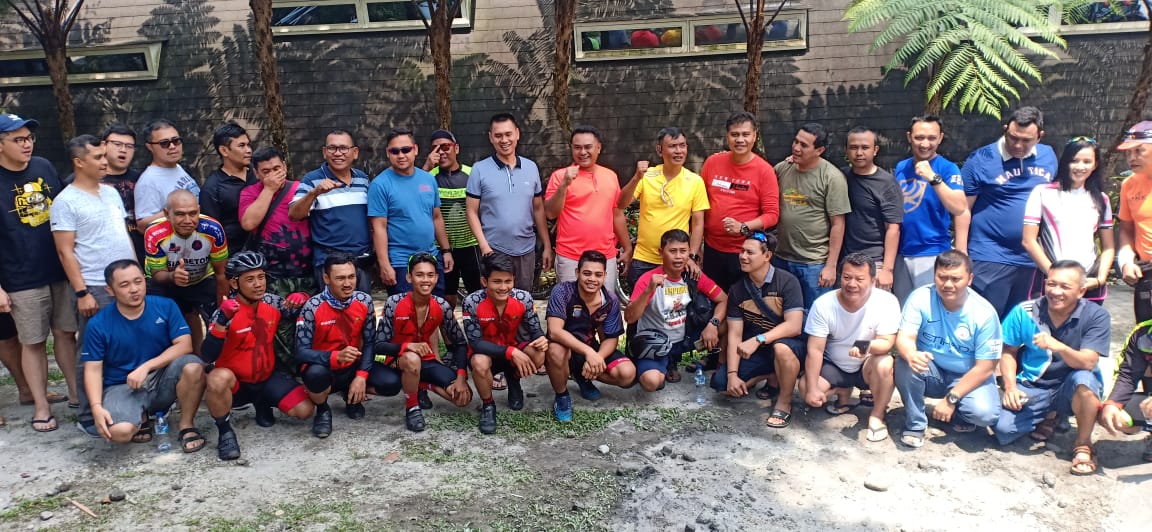 Kapolrestabes Medan Goes Bersepeda Diwilkum Polsek Pancur Batu