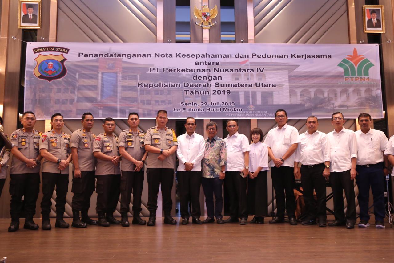 Kapolrestabes Medan Hadiri Penandatanganan MoU PTPN IV dengan Polda Sumut