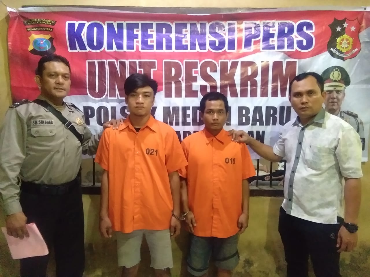 Bersubahat Jambret HP, Eko dan Ilham Meringkus di Sel Tahanan Polsek Medan Baru