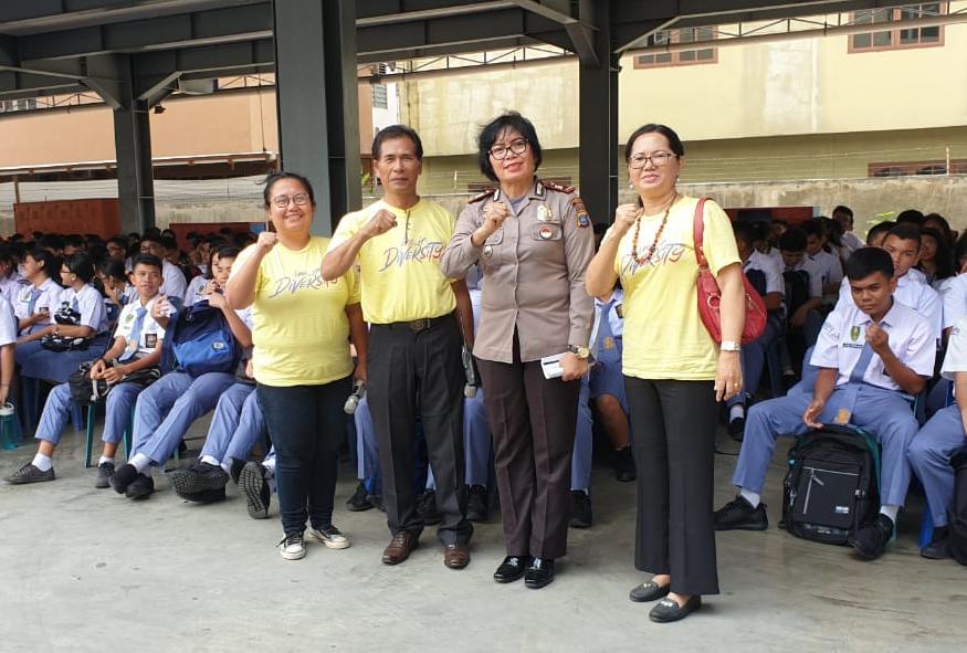 Polsek Medan Baru Go To Shool di SMA Santho Tomas 1 Medan