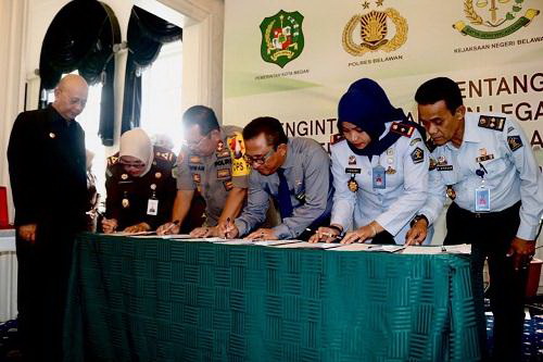 Wali Kota Saksikan Penandatanganan Nota Kesepahaman Lembaga Penegak Hukum