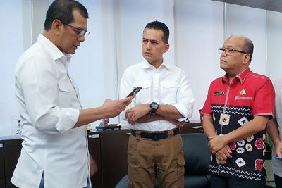 Wagub Sumut Bertemu Kepala BNPB,Bahas Relokasi Koban Sinabung Hingga  Penanganan Banjir Kota Medan