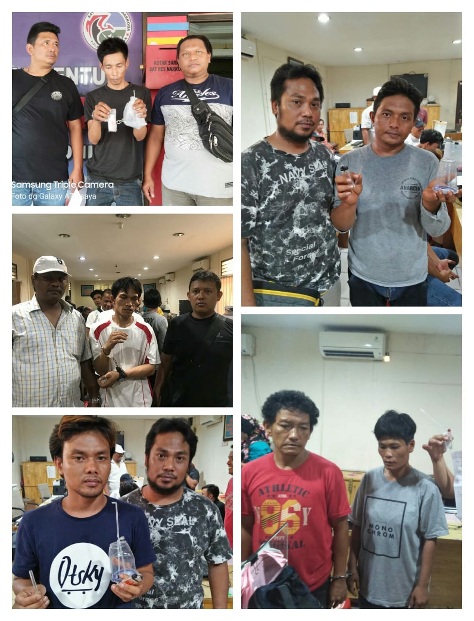 Jermal 15 dan Bromo Serta Denai Gg Jati di GKN, 10 Orang Pelaku Narkoba, Shabu, Sajam dan Senpi Diamankan