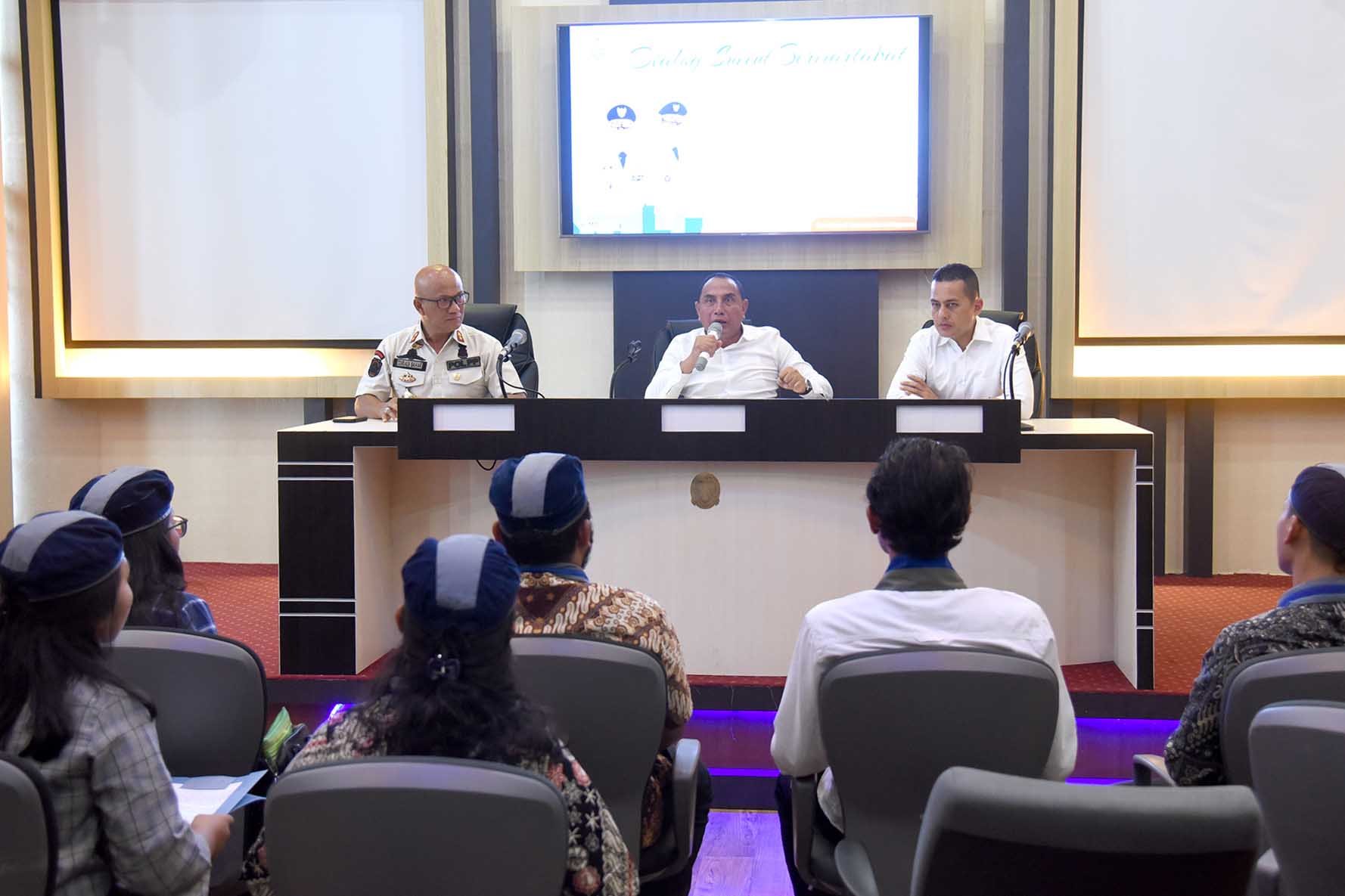 Gubernur Edy : Mahasiswa Sampaikan Aspirasi Santun dan Tidak Merusak