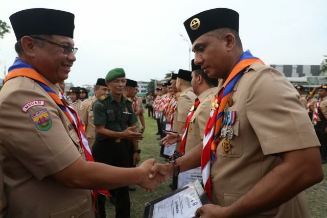 Kwarcab Pramuka Kota Medan Gelar Peringatan Hari Pramuka Ke-58, Akhyar: Anggota Pramuka Harus Memiliki Seribu Manfaat