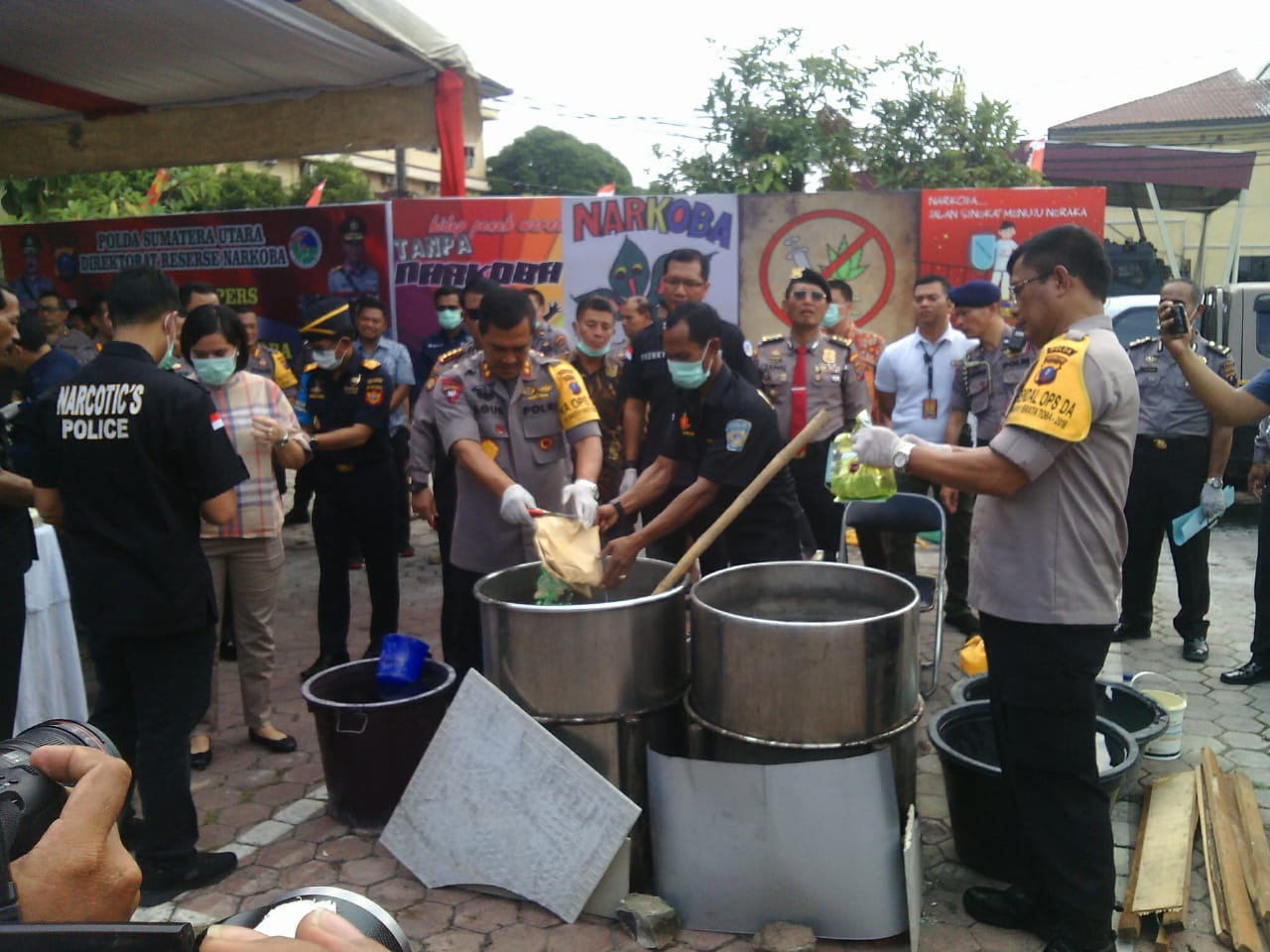 Polda Sumut Musnahkan Narkotika Jenis Shabu dan Pil Ekstasi Senilai Rp 50 Milyar