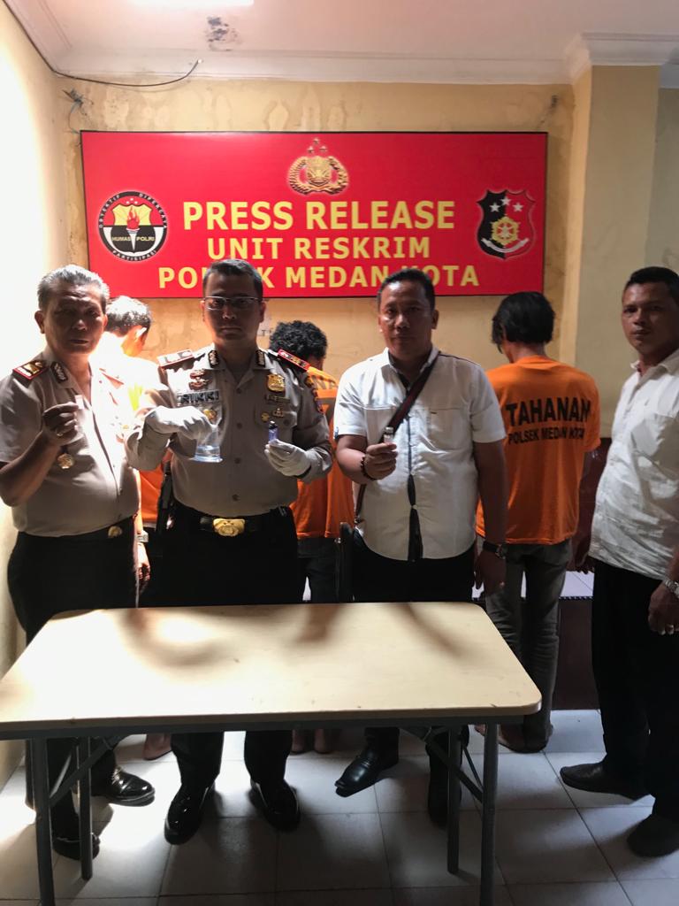 Tim Pegasus Polsek Medan Kota Ringkus 3 Pelaku Narkoba
