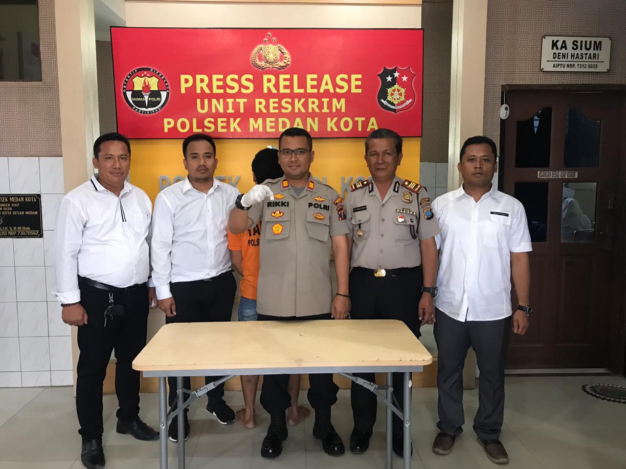 Seorang Pria Penyalah Gunaan Narkoba Diamankan Polsek Medan Kota