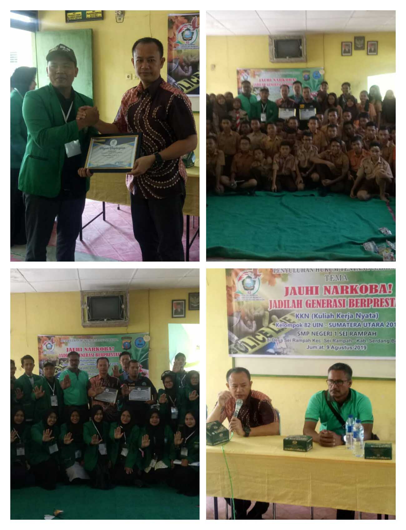 Kasat Narkoba Polres Sergai Menjadi Pemateri Binluh Bahaya Narkoba di SMP N 1 Sei Rampah, AKP Martualesi Sitepu SH MH : Hindari Pemikiran Coba Coba