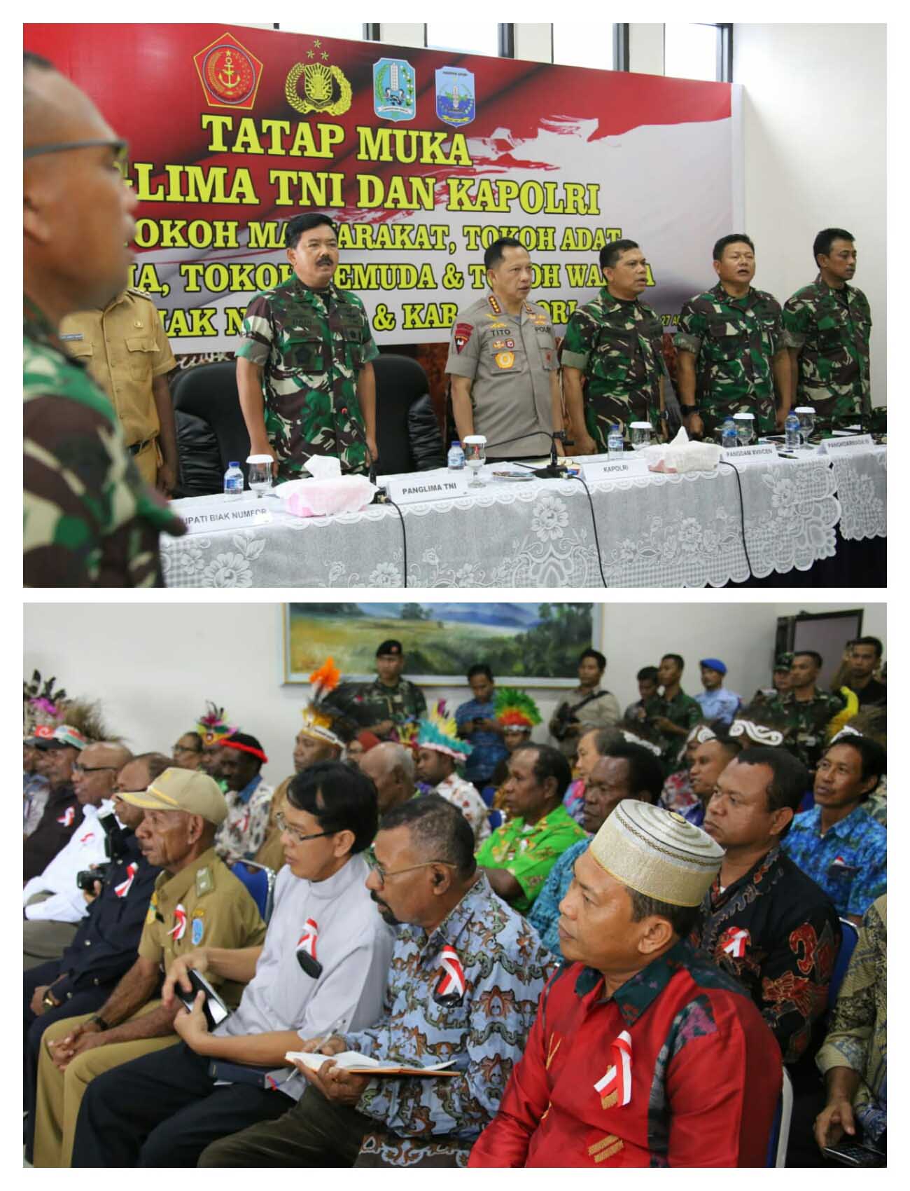 Panglima TNI dan Kapolri Tatap Muka Bersama Sejumlah Tokoh di Biak