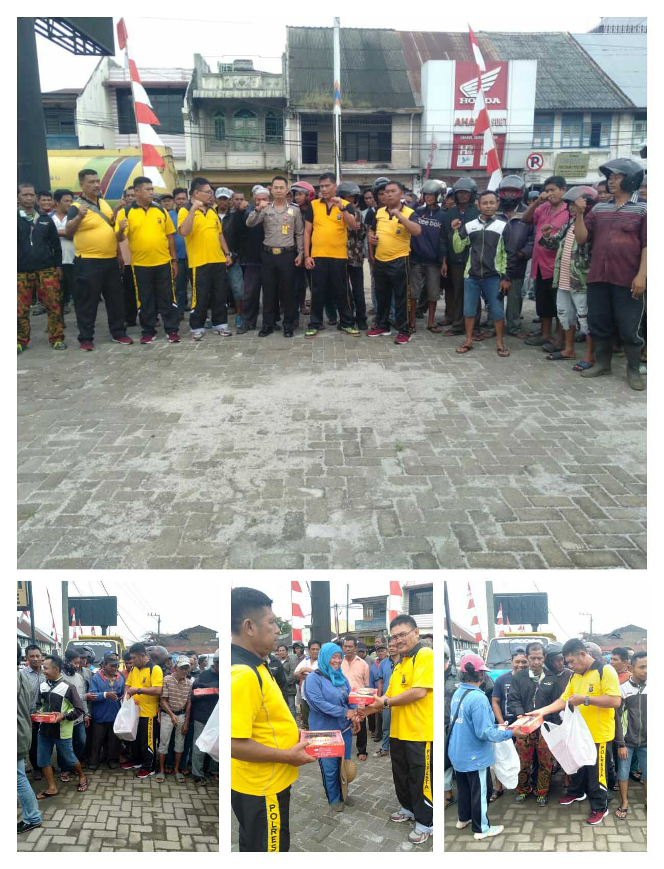Jumat Barokah, Polsek Pancur Batu Bagikan 200 Kotak Nasi Bungkus dari Kapolda Sumut