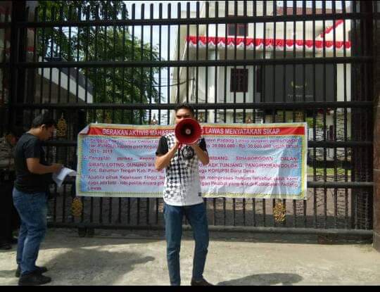 Dugaan ADD Diselewengkan, Mahasiswa Palas Demo di Kejstisu