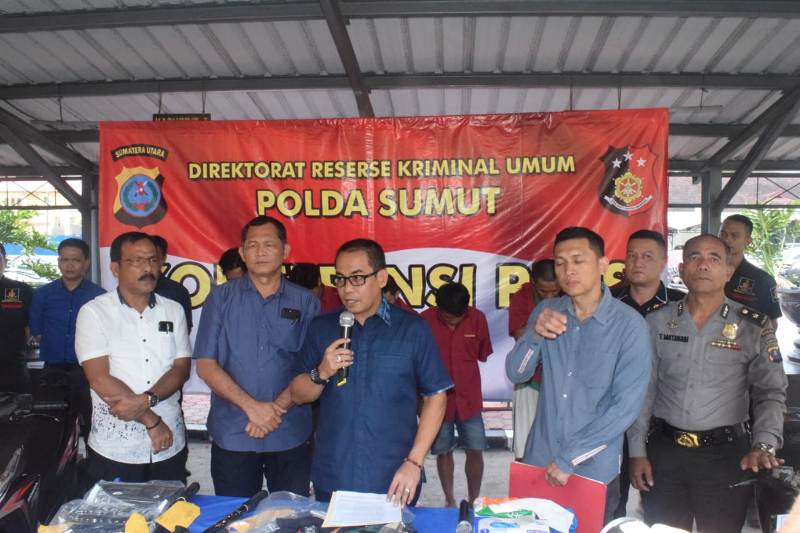 Tim Jahtanras Polda Sumut Ringkus 6 Komplotan Pelaku Pencuri Sepeda Motor