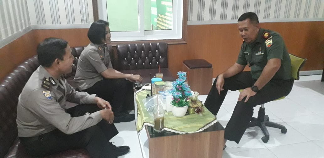Kapolsek Medan Helvetia Anjangsana Ke Kantor Danramil 06/MS
