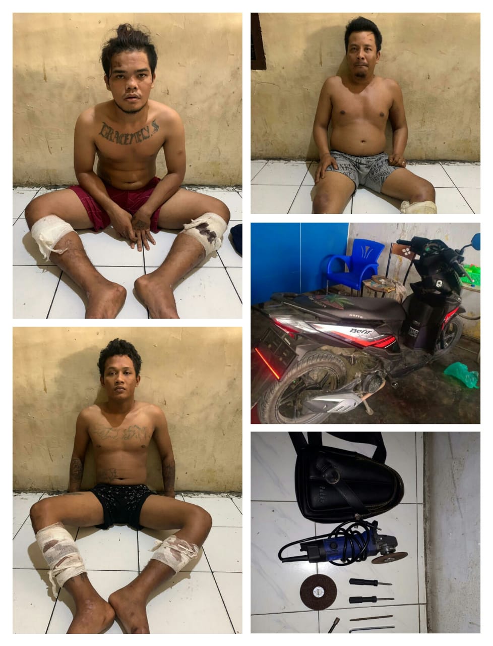 Polrestabes Medan Kembali Ringkus 3 Residivis Komplotan Becak Hantu