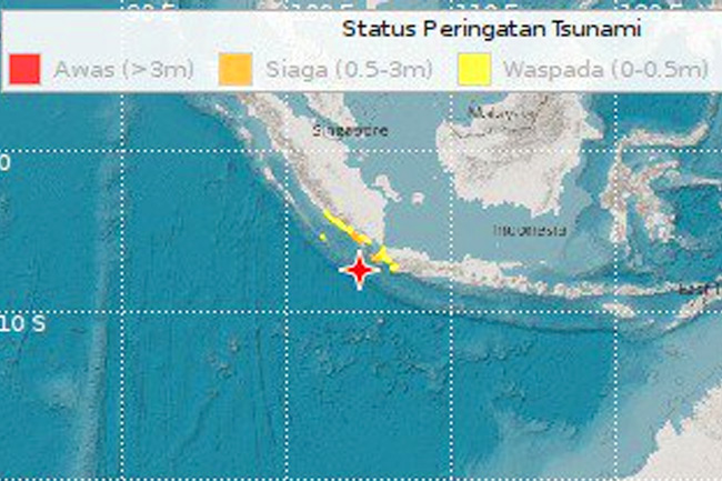 BMKG Cabut Peringatan Dini Tsunami