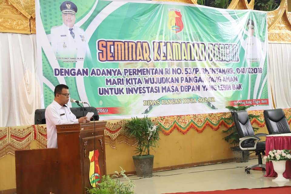 Dinas Pangan Kota Solok Gelar Seminar Keamanan Pangan