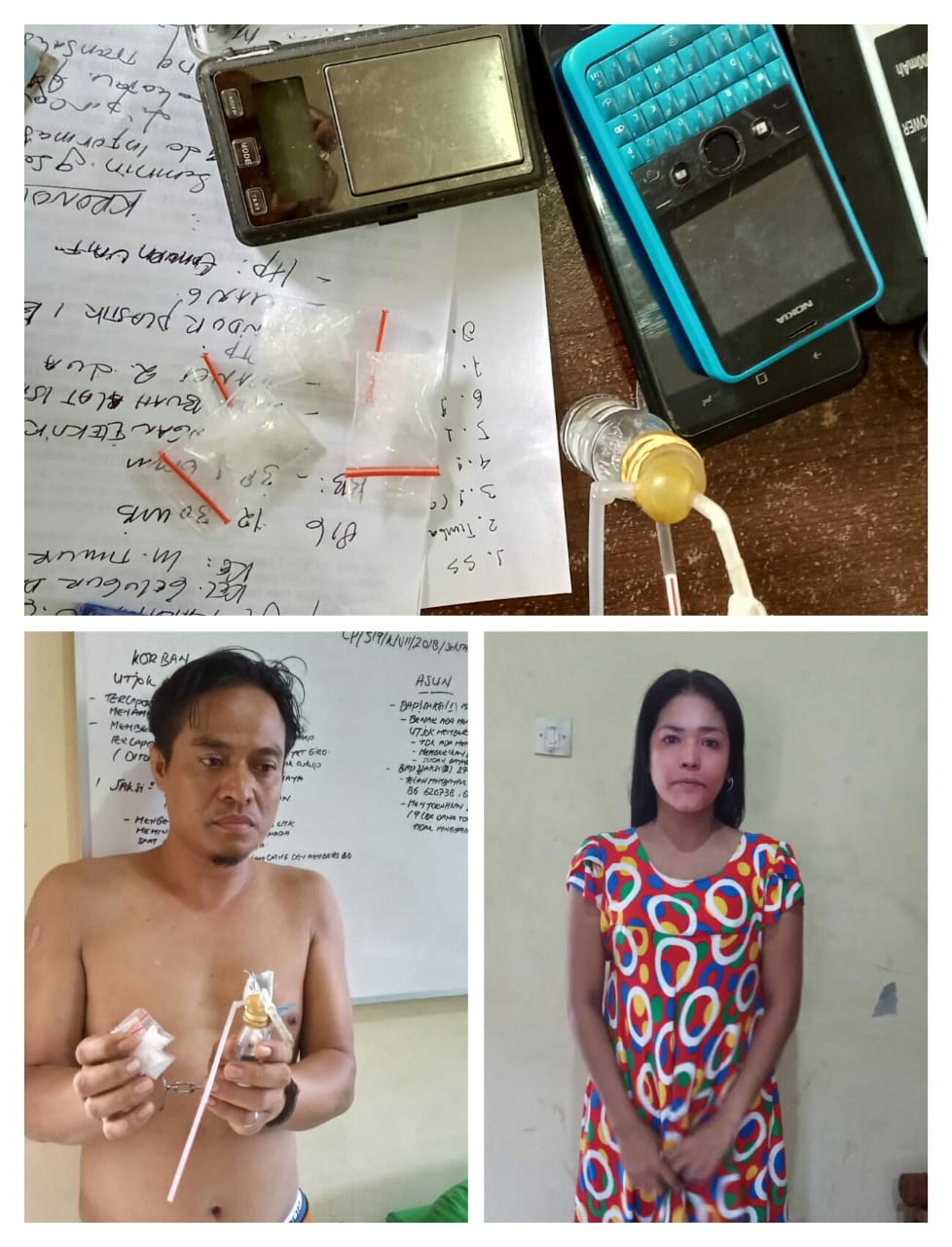 Polsek Medan Area Ringkus Seorang BD Shabu, 1 Wanita Pecandu Narkoba Tururt Diamankan