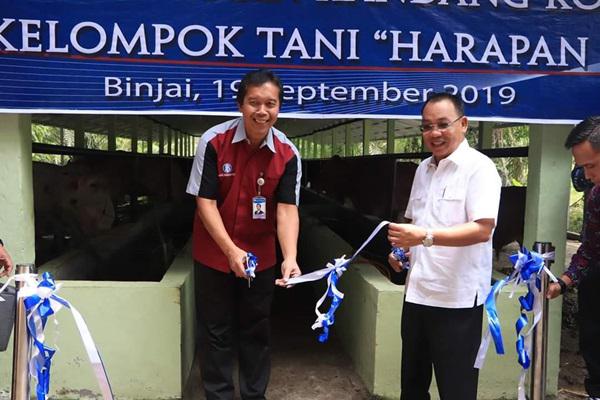 BI dan Pemko Binjai Resmikan Kandang Sapi Komunal