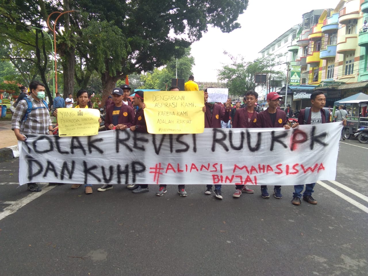 Ribuan Mahasiswa Binjai Demo DPRD , 7 Pelajar di Batubara Diamankan