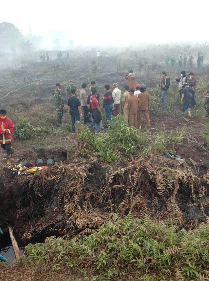 30 Hektar Lahan Gambut Terbakar Di Desa Perbangunan