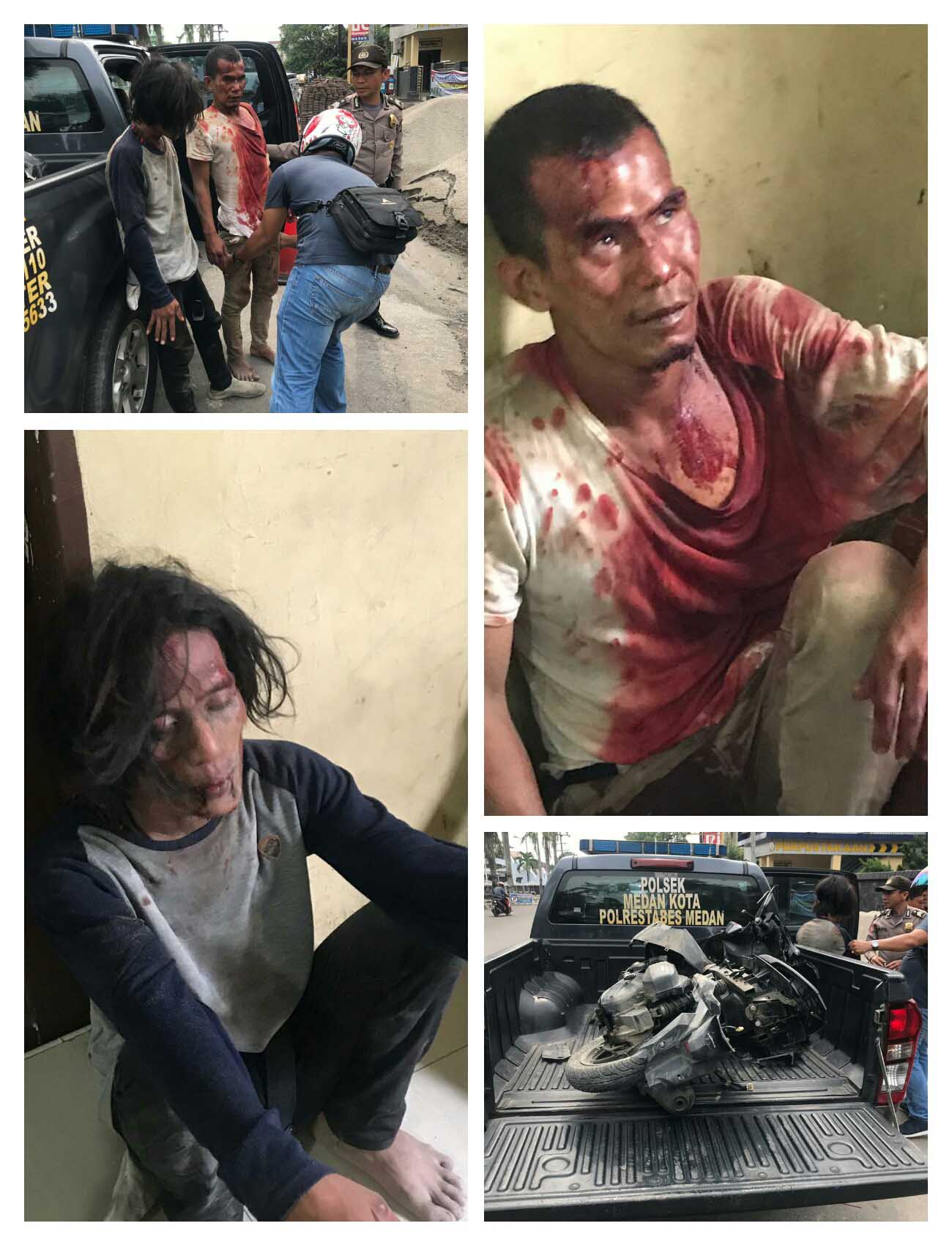 Dua Pelaku Jambret Nyaris Meregang Nyawa Dihakimi Massa