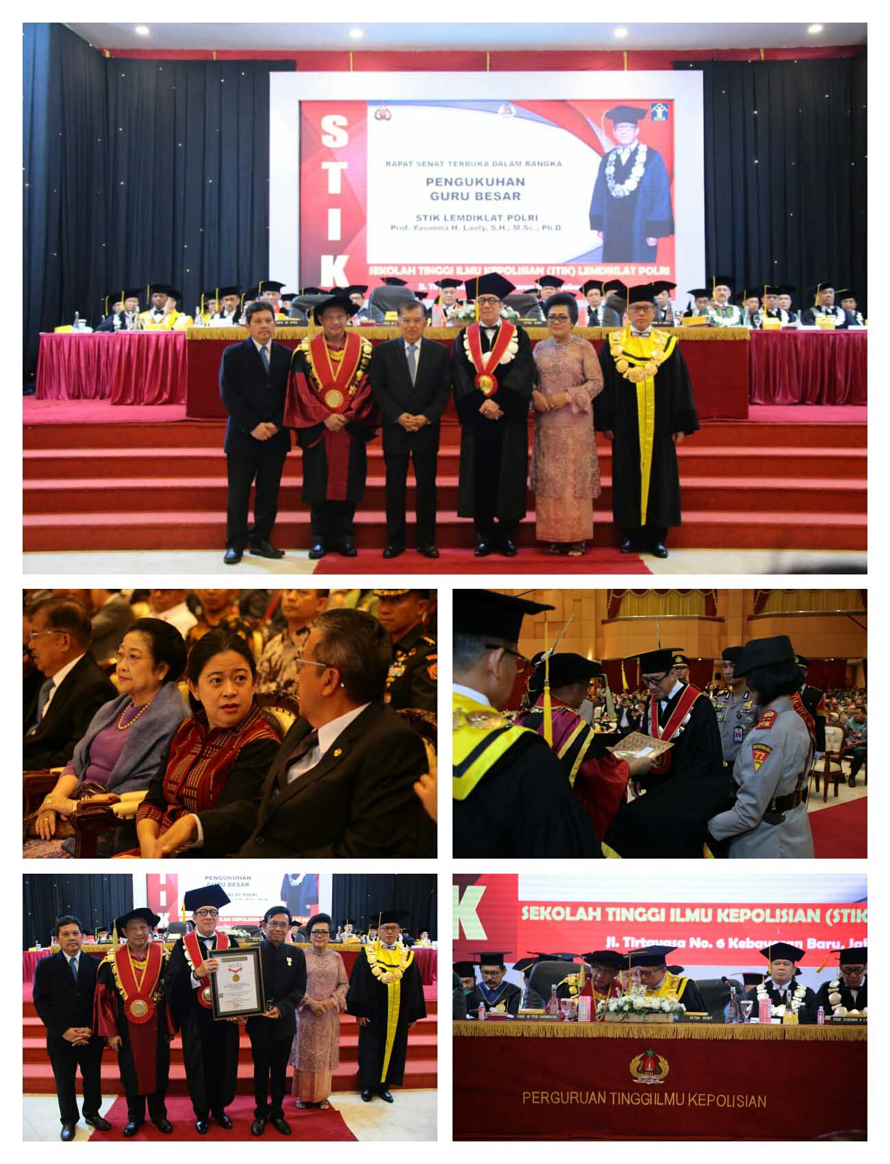 Tarian Adat Nias Sambut Kapolri Pimpin Rapat Senat Terbuka Pengukuhan Guru Besar STIK PTIK Prof Yasonna H Laoly SH MSC PhD